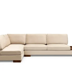 Divano angolare Tulip ad angolo sinistro senza pouf - Beige