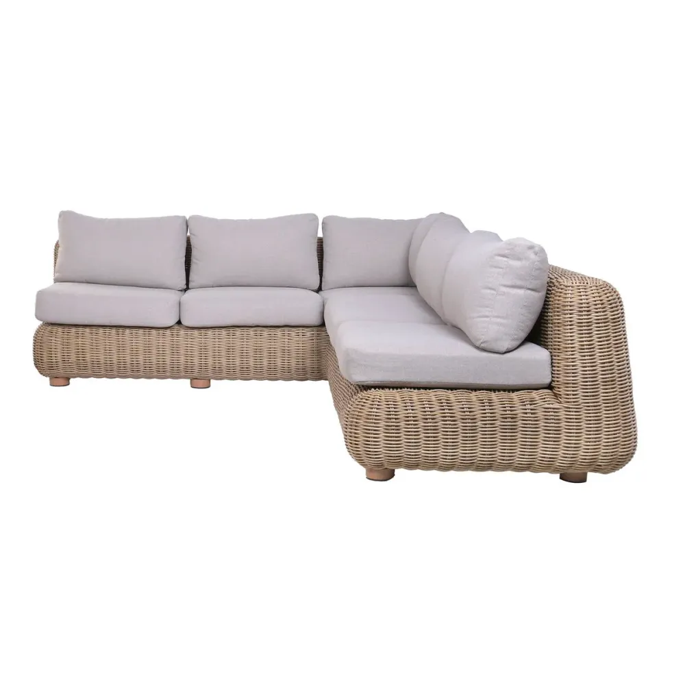 Divano da Giardino Home ESPRIT Marrone Grigio 243 X 259 X 69 CM