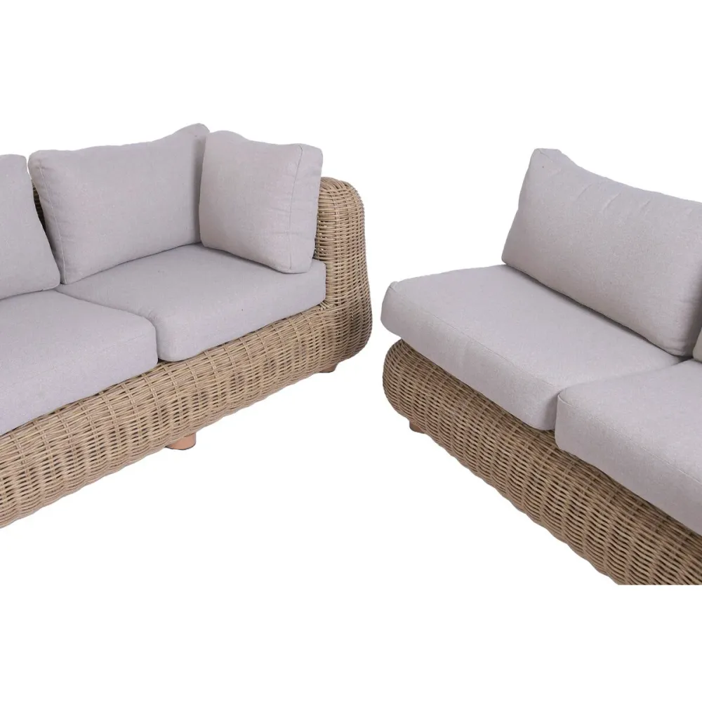 Divano da Giardino Home ESPRIT Marrone Grigio 243 X 259 X 69 CM