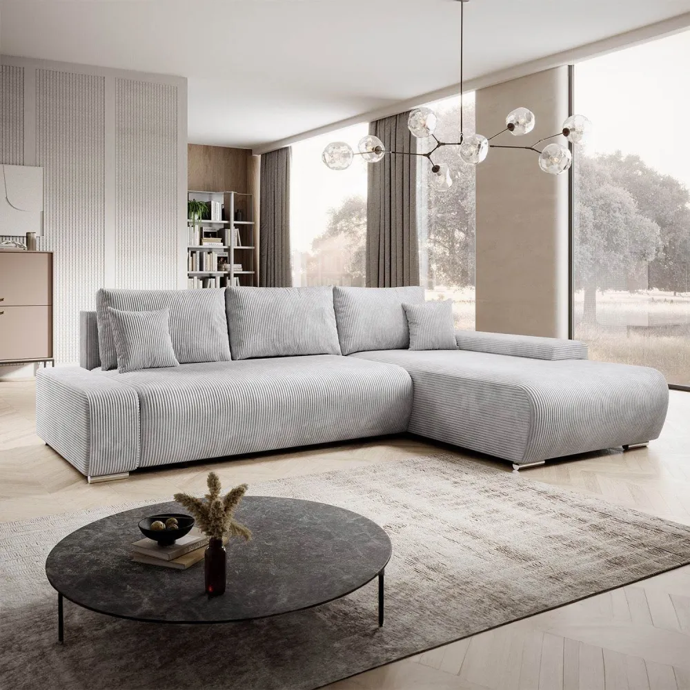 Divano Iseo Destro con funzione letto - Grigio chiaro