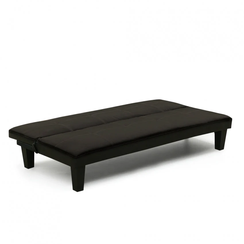 Divano Letto 165x70x67 cm Similpelle Nero