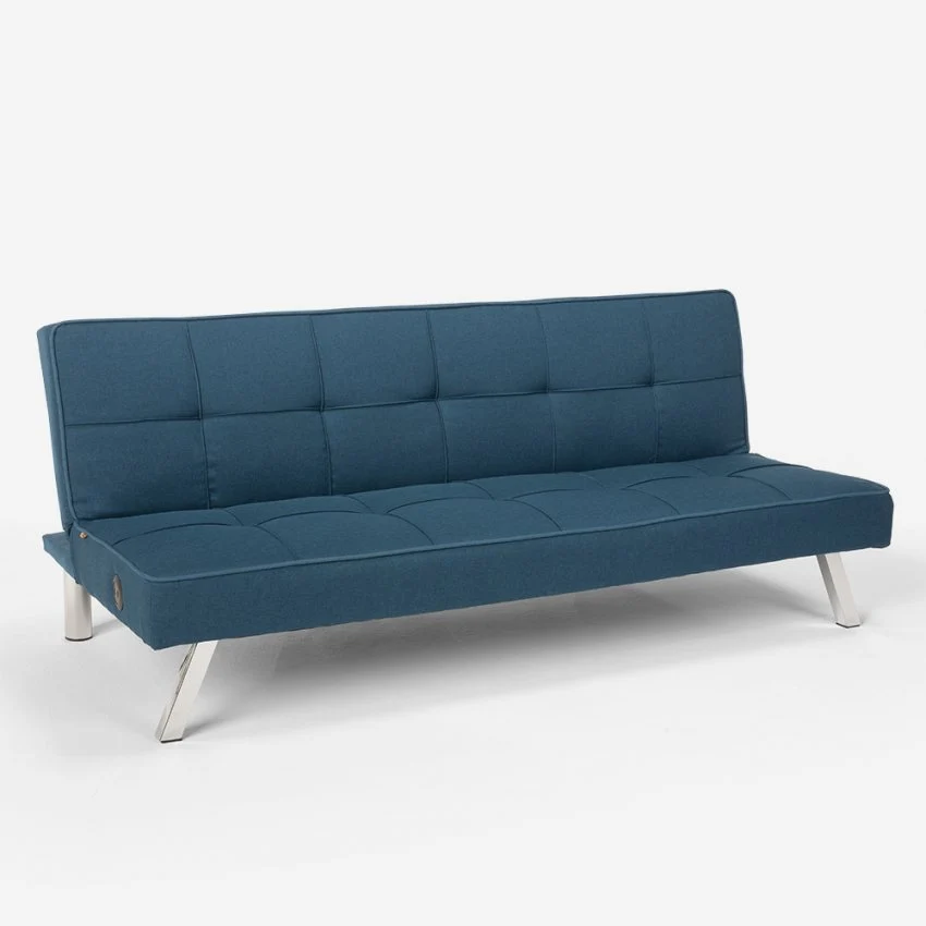 Divano Letto 172x74x75 cm Tessuto Blu