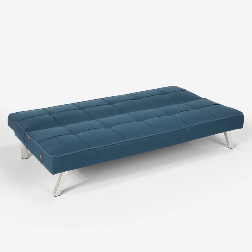 Divano Letto 172x74x75 cm Tessuto Blu
