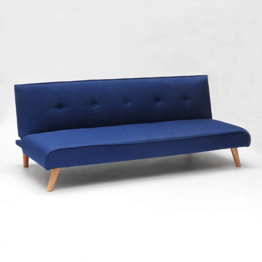 Divano Letto 178x82x70 cm Tessuto Blu