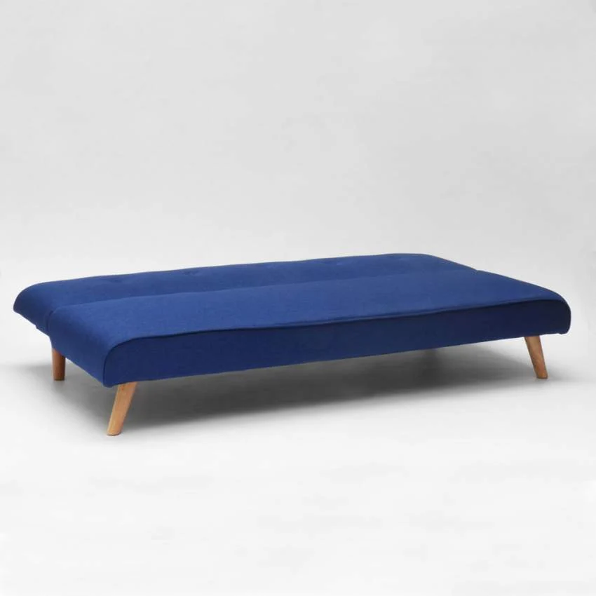 Divano Letto 178x82x70 cm Tessuto Blu