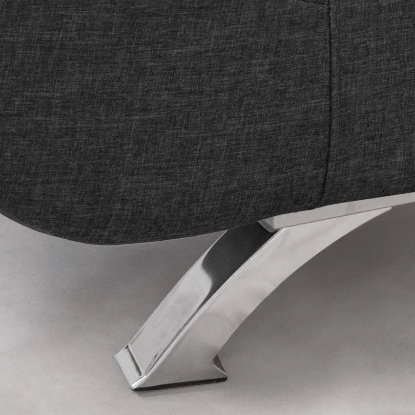Divano Letto 190x83x93 cm Microfibra Grigio Scuro