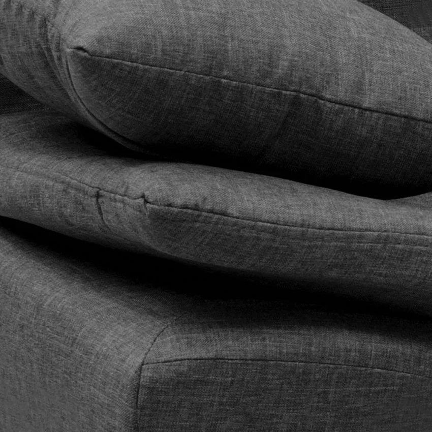 Divano Letto 190x83x93 cm Microfibra Grigio Scuro