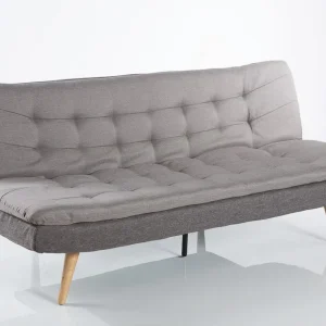 Divano letto biposto tessuto colore grigio cm 167x89x82h