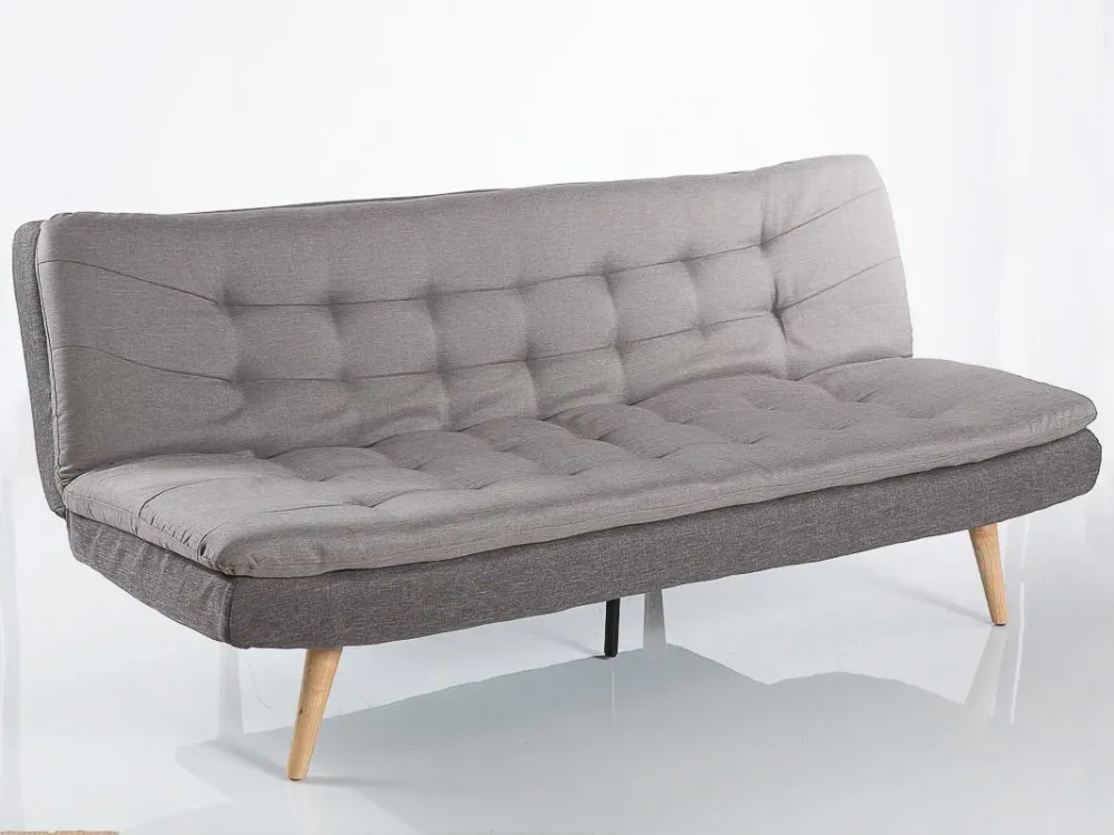 Divano letto biposto tessuto colore grigio cm 167x89x82h
