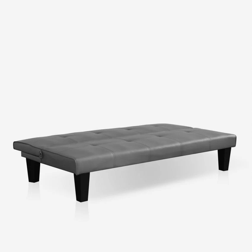 Divano Letto Clic Clac 166x76x71 cm Similpelle Grigio
