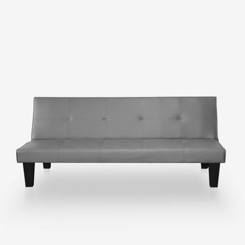 Divano Letto Clic Clac 166x76x71 cm Similpelle Grigio
