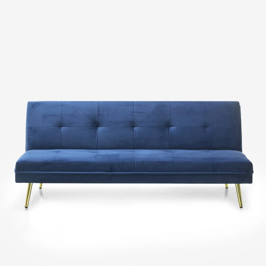 Divano Letto Clic Clac 180x89x78 cm Poliestere Blu