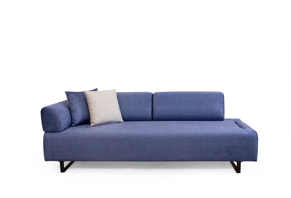 Divano letto design 3 posti con schienali e braccioli removibili cm 220x90x80h