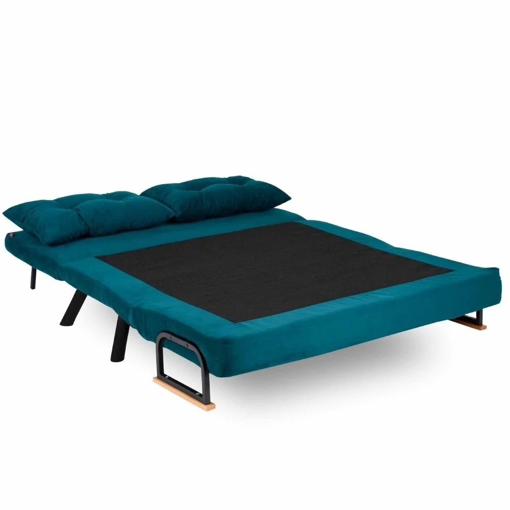 Divano letto matrimoniale pieghevole Sando verde petrolio