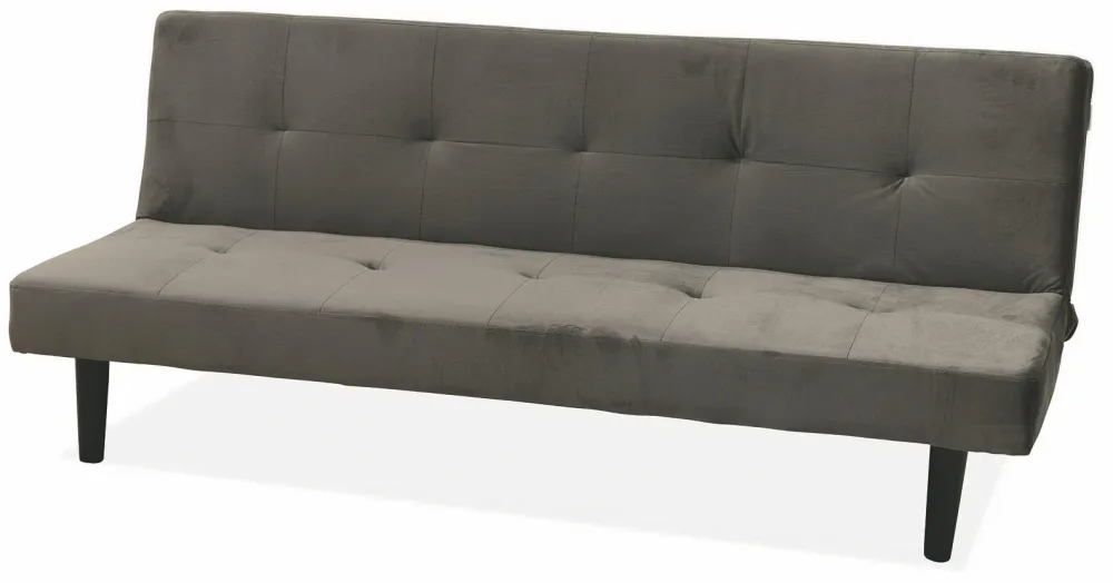 Divano Letto 2 Posti 166x77x65,5 cm Velluto Soriani Marrone