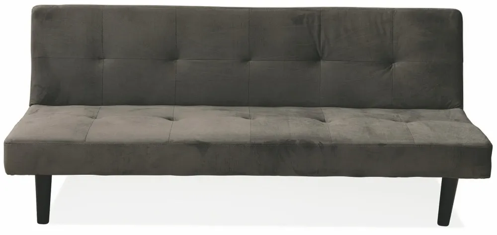 Divano Letto 2 Posti 166x77x65,5 cm Velluto Soriani Marrone