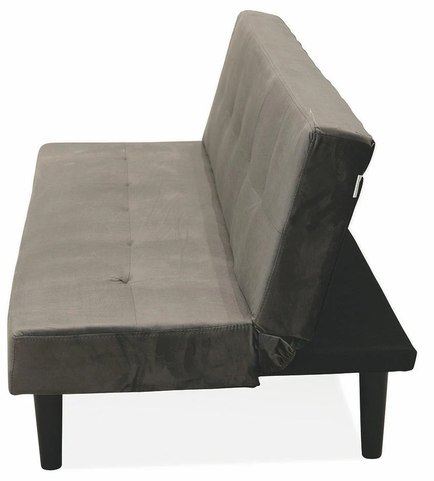 Divano Letto 2 Posti 166x77x65,5 cm Velluto Soriani Marrone