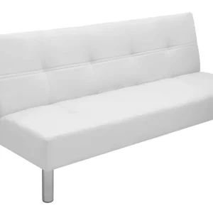 Divano Letto 2 Posti Reclinabile Similpelle Rizzetti Ginger Bianco