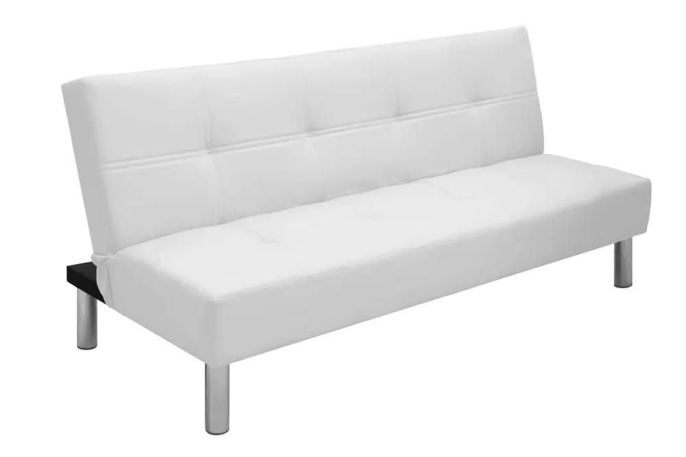 Divano Letto 2 Posti Reclinabile Similpelle Rizzetti Ginger Bianco