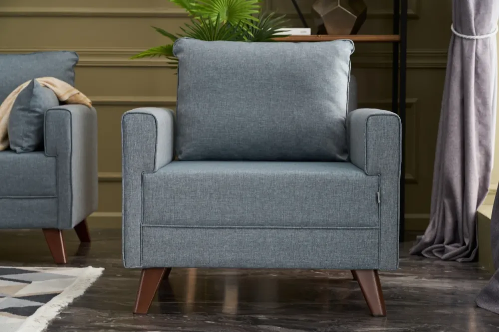 Divano modulare Bella Soft Tekli Koltuk - Blu