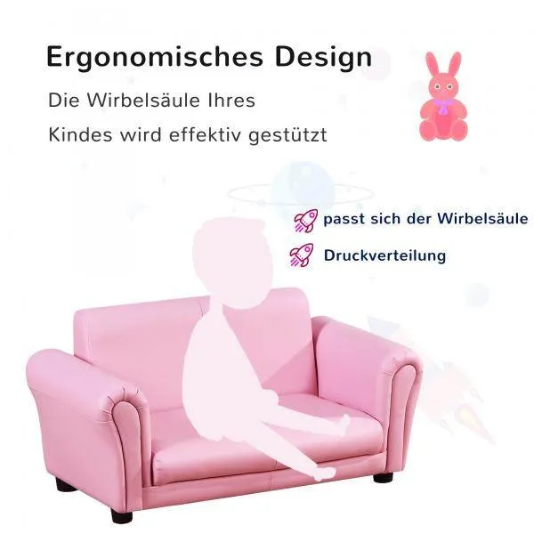 Divano per bambini con sgabello poltrona rosa divano morbido per bambini