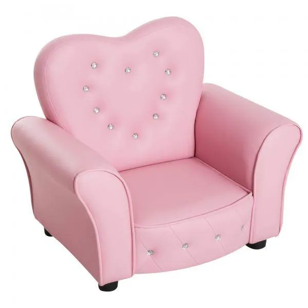 Divano per bambini Poltrona per bambini forma di cuore Mini divano principessa Divano per cameretta