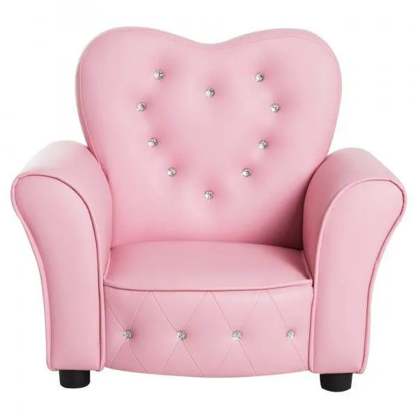 Divano per bambini Poltrona per bambini forma di cuore Mini divano principessa Divano per cameretta