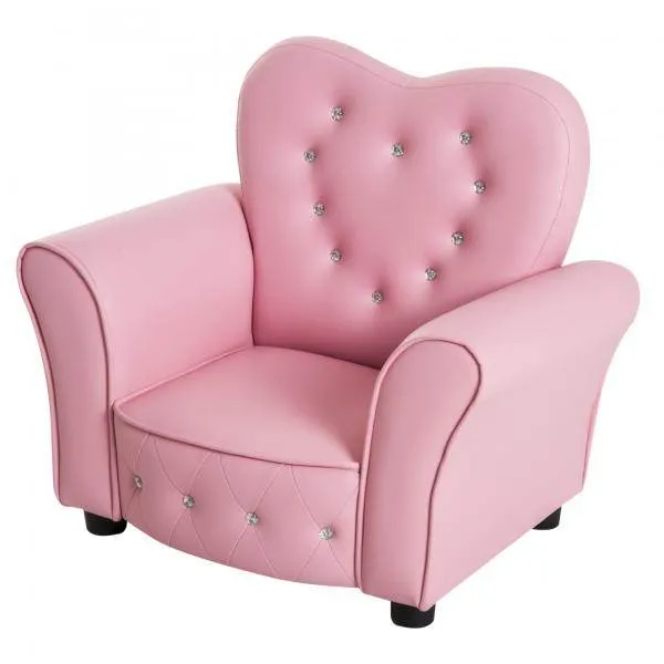 Divano per bambini Poltrona per bambini forma di cuore Mini divano principessa Divano per cameretta
