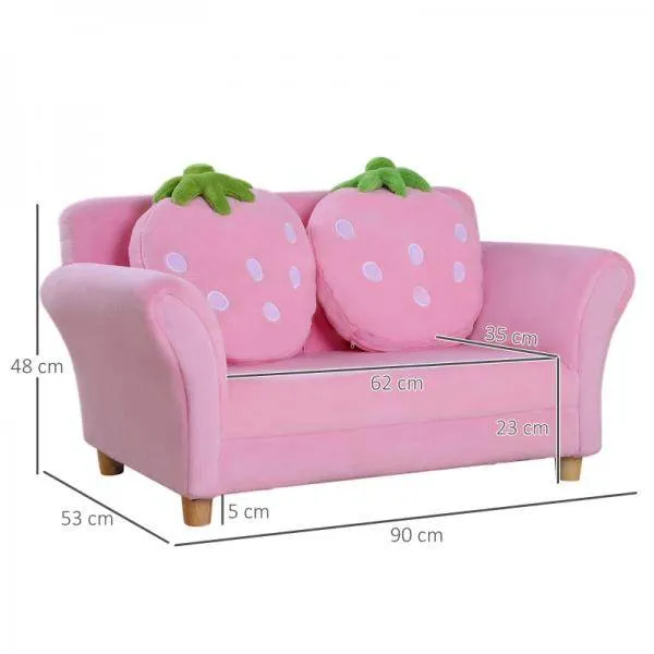 Divano per bambini Poltrona per bambini Divano Divano Bambini Cameretta per bambini Divano matrimoniale Divano fragola