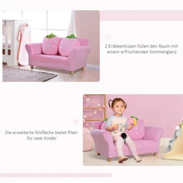 Divano per bambini Poltrona per bambini Divano Divano Bambini Cameretta per bambini Divano matrimoniale Divano fragola