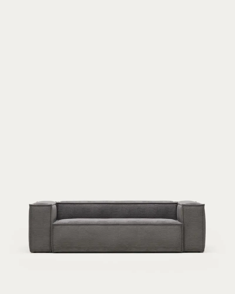 Divano 3 posti blok grigio grigio 240 cm