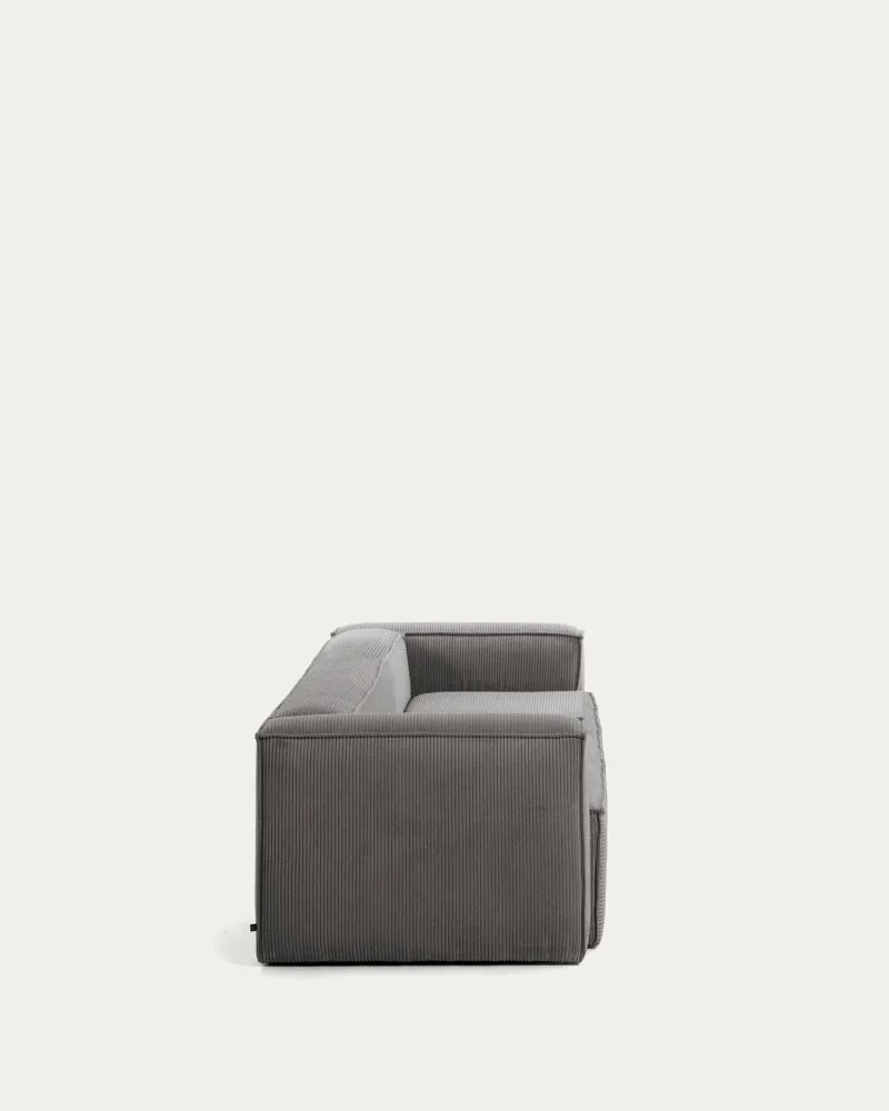 Divano 3 posti blok grigio grigio 240 cm