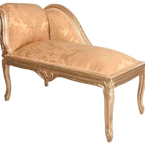 DIVANO ROMANTICO POUF STILE COUNTRY SHABBY GOLD