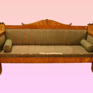 Divano svedese Biedermeier betulla e noce