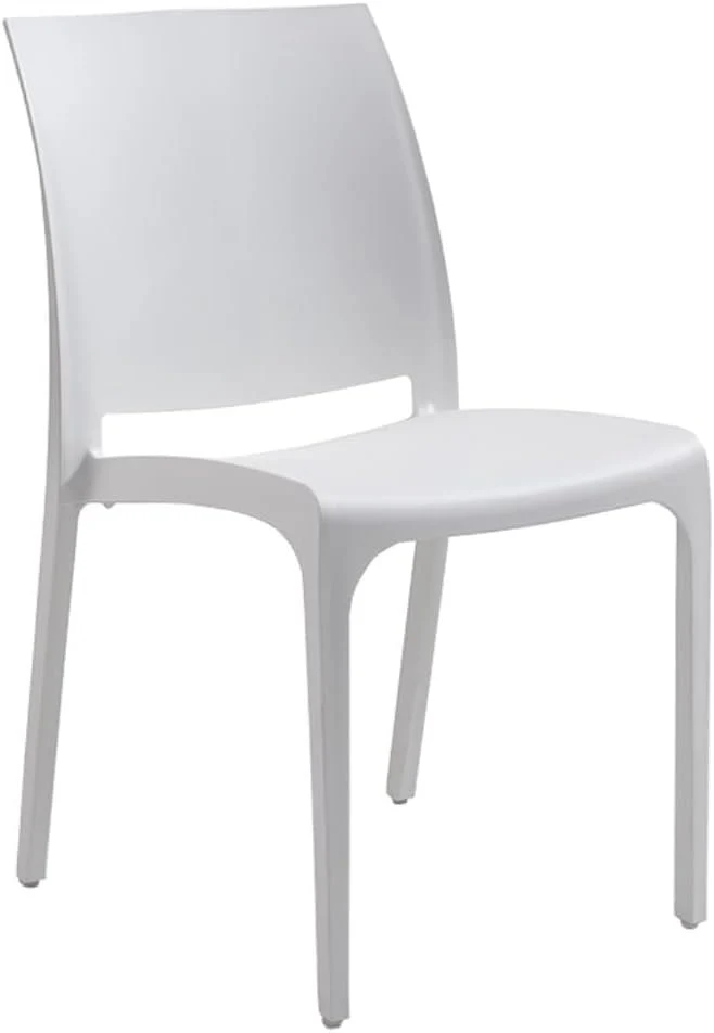 DIVINA HOME Sedia set 4 pz resina impilabile made Italy design per interno esterno SOFIA Bianca