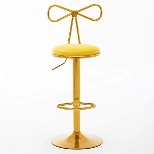 DJFIOSD Sedie da Bar Rotanti per Uso Domestico Nordico, Sedia con Sgabello Alto Regolabile Altezza Sgabelli da Bar con Sch...