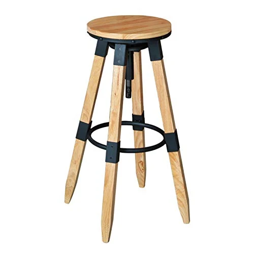 Sedia Con Sgabello Alto Regolabile, Sgabelli Da Bar Nordici Legno Massello Le Sedie Da Bar Per Il Tempo Libero Casa Posson...