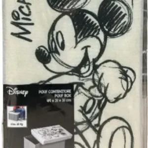 DOMOPAK - OTTOMAN DISNEY MICKEY MOUSE BLACK&WHITE