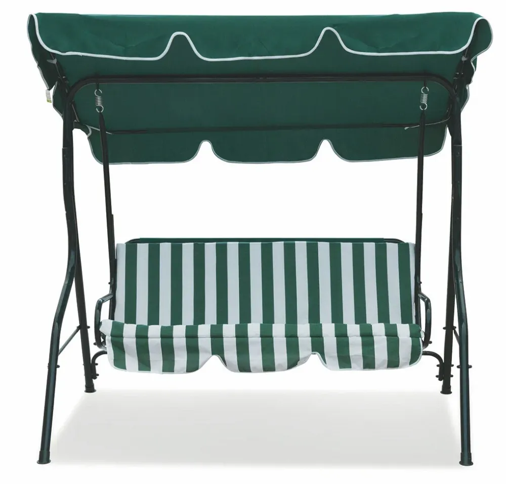 Dondolo da Giardino Ferro 3 Posti Soriani Verde Scuro/Bianco