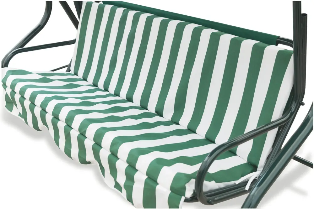 Dondolo da Giardino Ferro 3 Posti Soriani Verde Scuro/Bianco