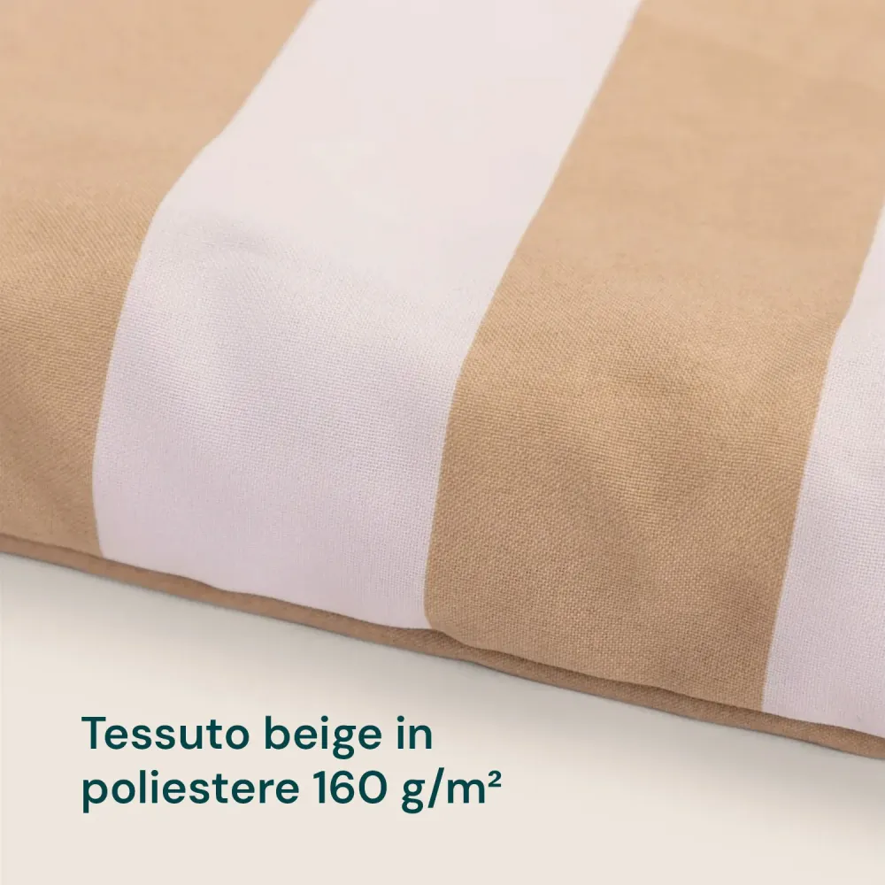 Dondolo 3 Posti Con Tettuccio Acciaio Antracite E Seduta Beige