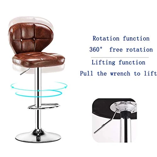 DONGLU Sgabello Bar Schienale Bar Stool di Sollevamento Rotante Bar Stool Semplice Moderna No Bracciolo Waistguard Sedia d...