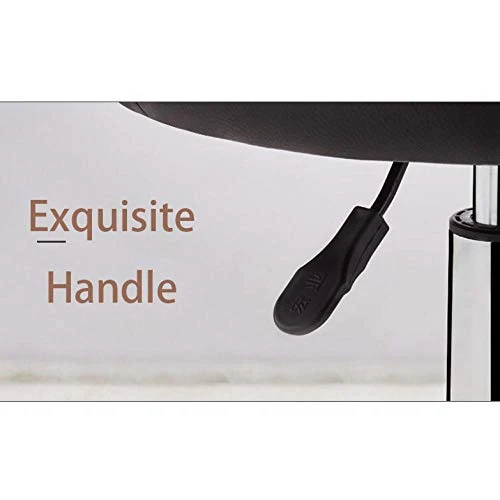 Sgabello Imbottito con Ruote,Sgabello Ergonomico con Modello Gatto Denim Similpelle Posto Sedere,Altezza Regolabile 47-59...