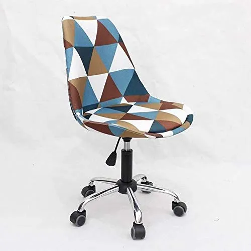 Sgabello Officina con Rotelle，Sgabelli con Controlla Il Motivo Panno di Lino Posto Sedere，Altezza Regolabile 44-54 cm，Capa...