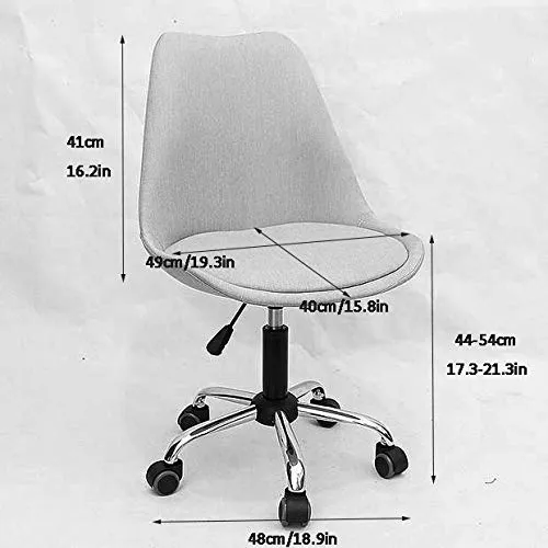 Sgabello Officina con Rotelle,Sgabelli con Controlla Il Motivo Panno di Lino Posto Sedere,Altezza Regolabile 44-54 cm,Capa...