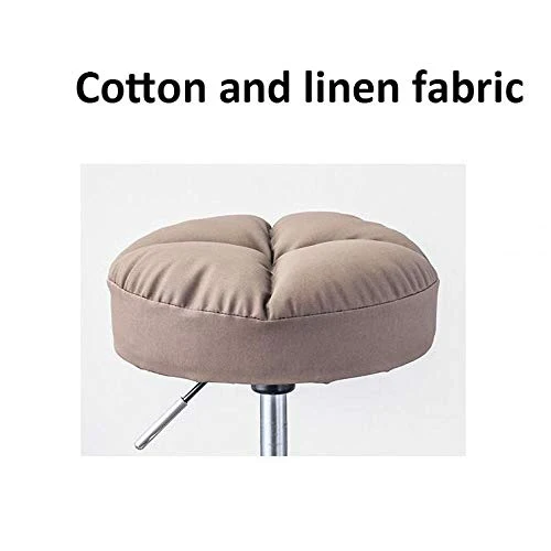 Sgabello Sedia con Rotelle,Sgabelli da Cucina con Quadrato Rosso Cotone Posto Sedere,Altezza Regolabile 42-55 cm,Capacità...