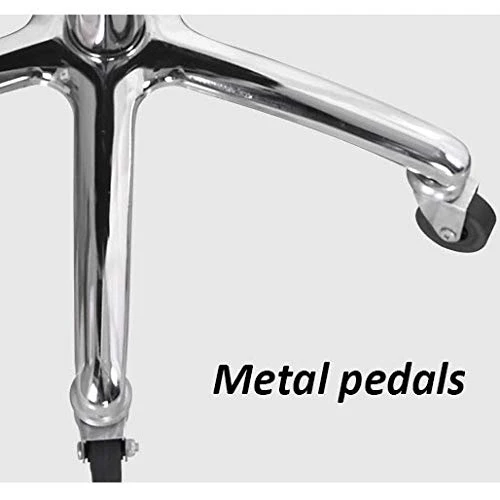 Sgabello Sedia con Rotelle,Sgabelli da Cucina con Nero Similpelle Posto Sedere,Altezza Regolabile 42-54 cm,Capacità di Car...