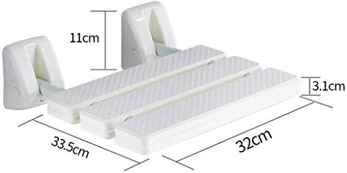 DZX Corrimano Sgabello Pieghevole da Bagno/Sedile Doccia Parete/Sedia da Parete di Sicurezza per Anziani da Bagno, Sgabell...