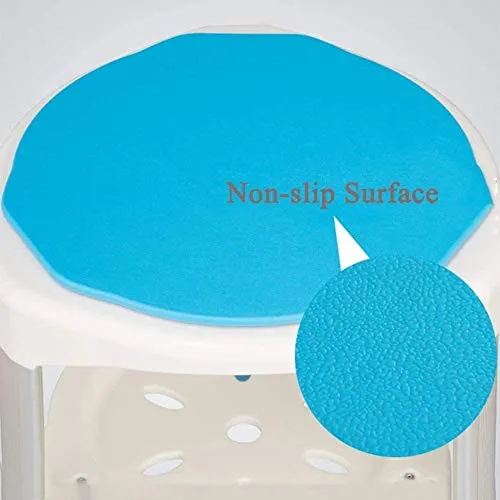 DZX Sgabello da Bagno con Gambe, Sedile per Doccia con Stecca, Sedia Regolabile Altezza per Anziani/feriti/Donne Incinte,...
