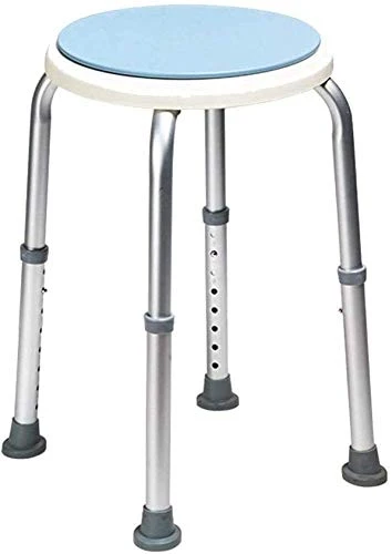 DZX Sgabello da Bagno Leggero, sgabelli da Doccia Regolabili Altezza con Sedile Girevole, ausilio da Bagno per Il Montaggi...